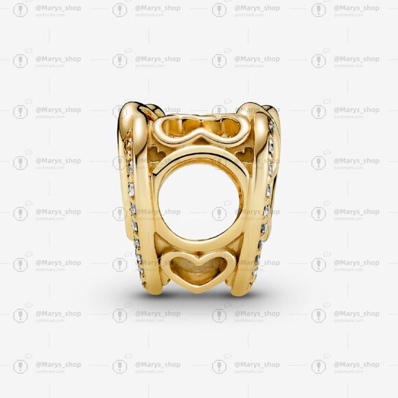 Pandora Sparkling Entwined Hearts Charm - Picture 3 of 5